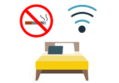 Non-smoking (all rooms) and Free Wi-Fi